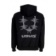 felpa cappuccio uomo metal hoodie BLACK