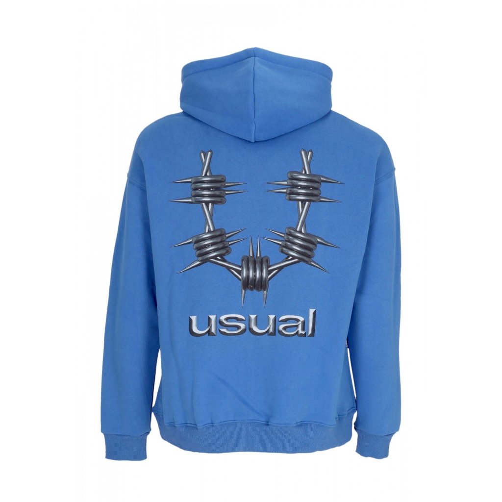 felpa cappuccio uomo metal hoodie BLUE ROYAL