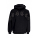 felpa cappuccio zip uomo kingdom curve zip hoodie BLACK