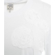 T-shirt con dettaglio floreale Jawi bianco