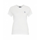 T-shirt con logo ricamato bianco