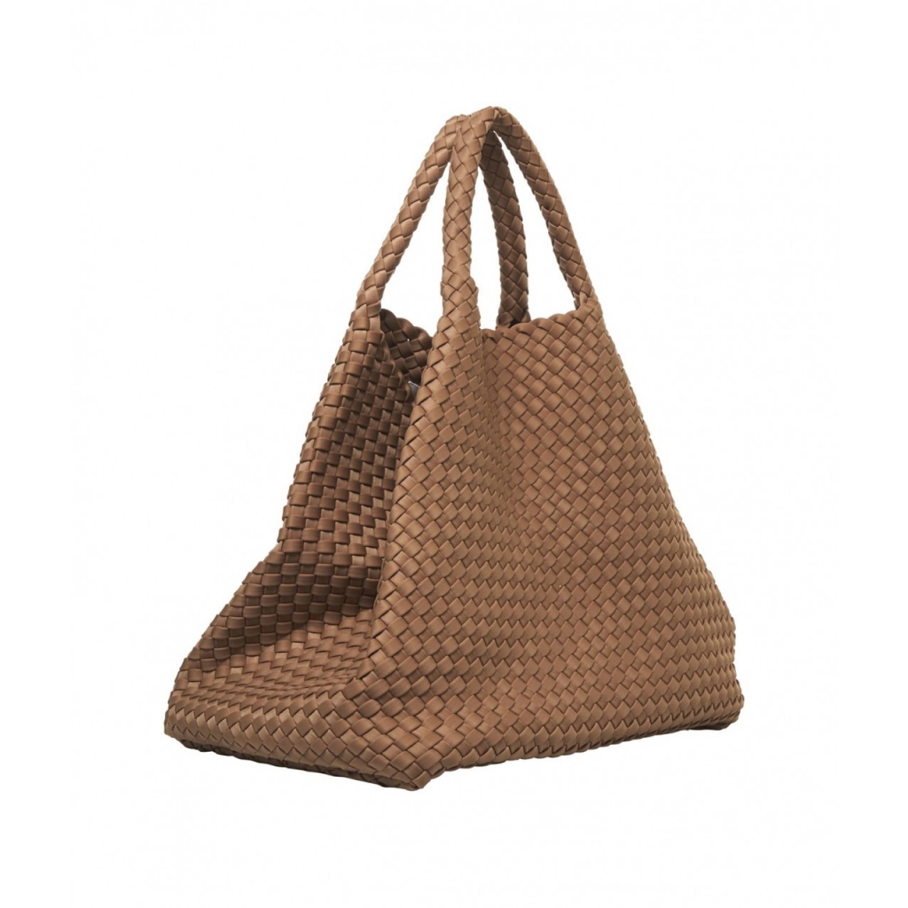 Shopper in neoprene Retro Sand Large marrone chiaro