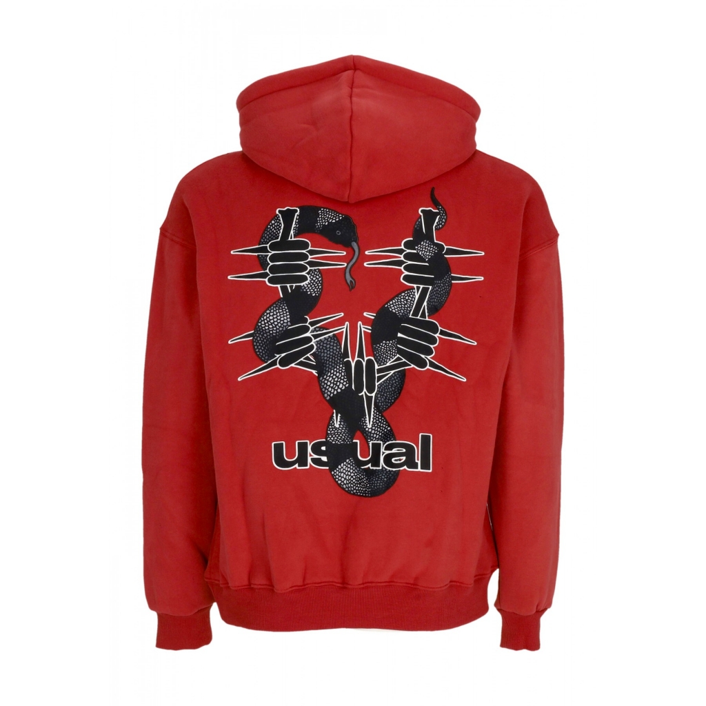 felpa cappuccio uomo poison hoodie DARK RED