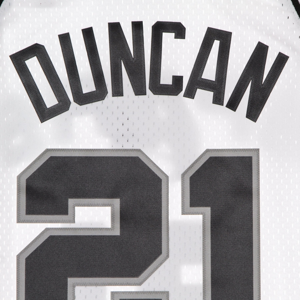 canotta basket uomo nba swingman jersey hardwood classics no 21 tim duncan 1998-99 saaspu home WHITE/WHITE