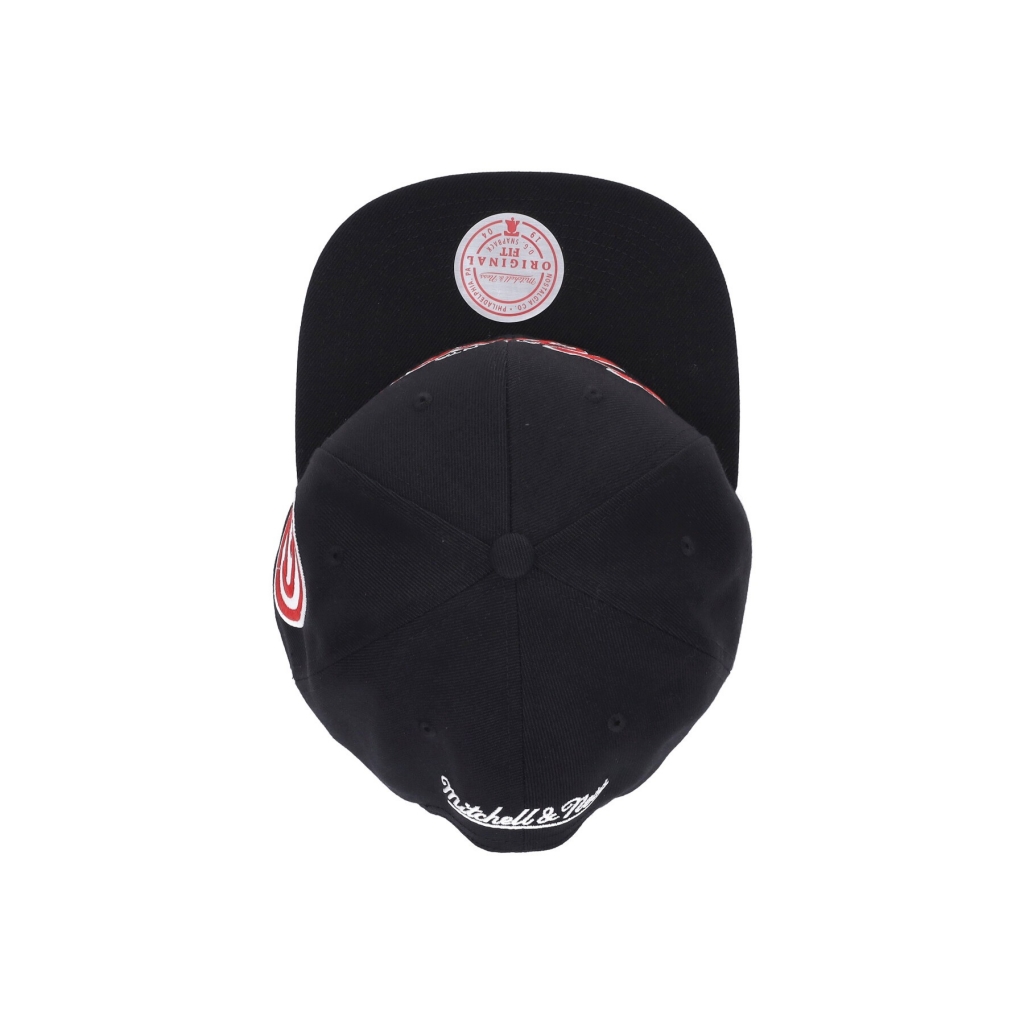 cappellino visiera piatta uomo nba team script 20 snapback atlhaw BLACK