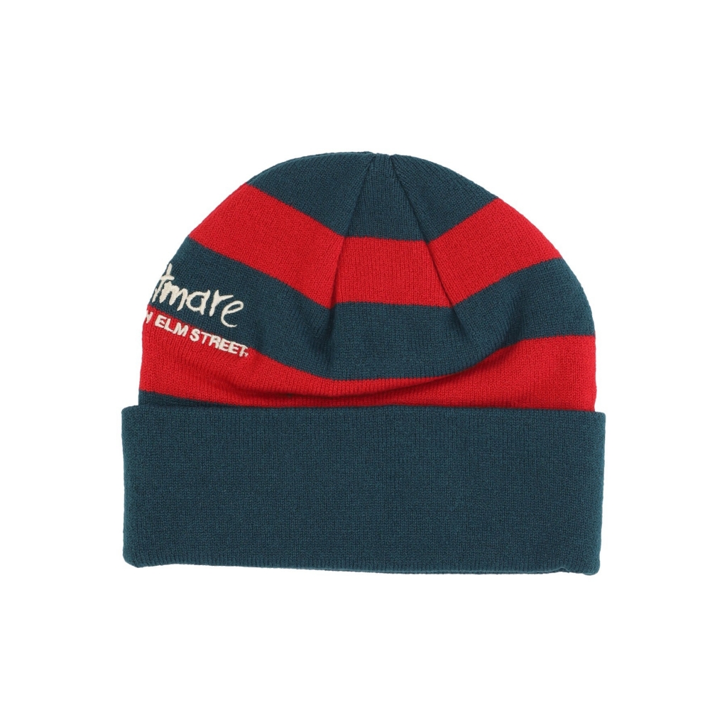 cappello uomo nightmare freddys stripes beanie GREEN/RED