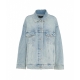 Giacca in denim oversize Oli azzurro