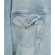 Giacca in denim oversize Oli azzurro