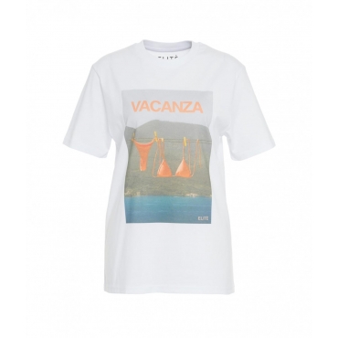 T-shirt Vacanza bianco