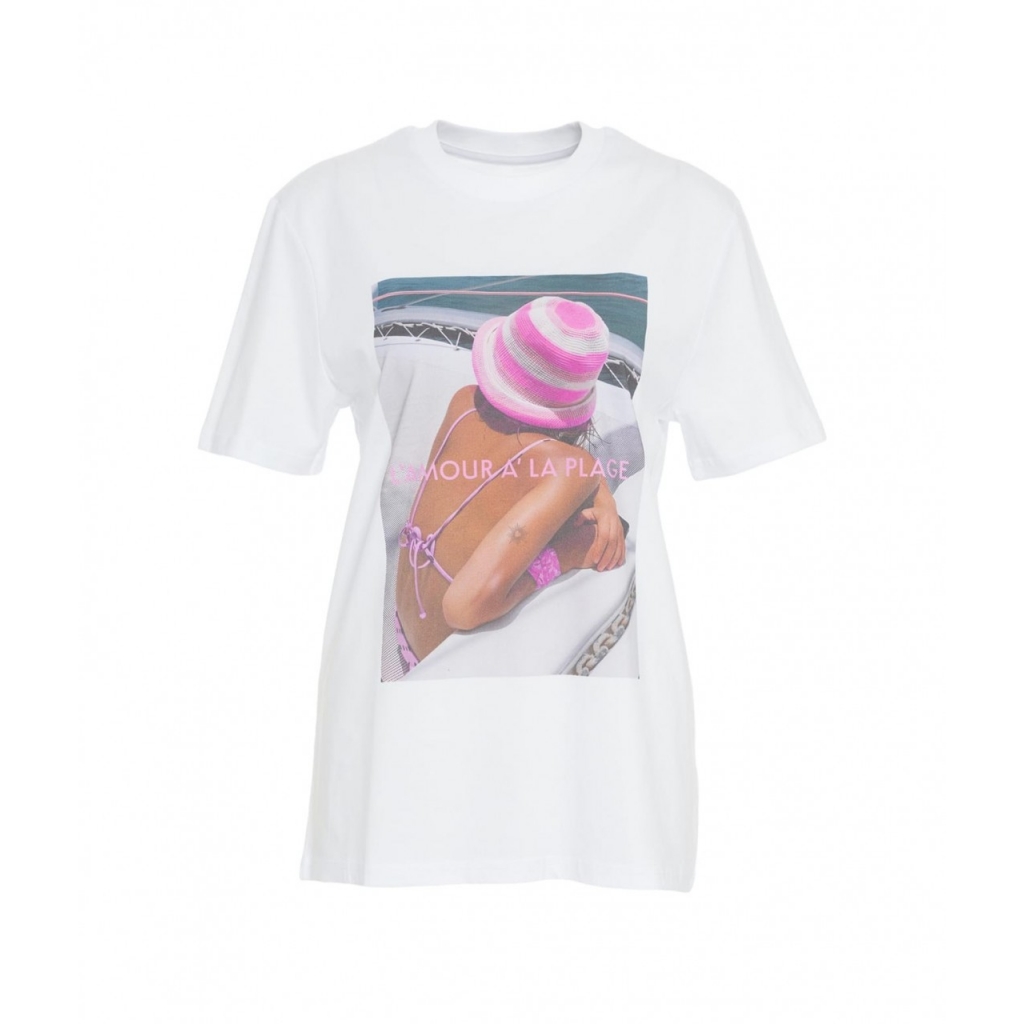 T-shirt Plage bianco