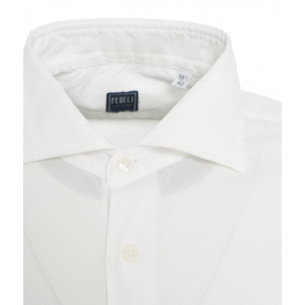 Camicia in cotone fine bianco