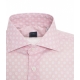 Camicia in cotone fine con motivo floreale rosa chiaro