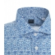 Camicia con motivo floreale blu