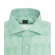 Camicia in cotone fine con motivo paisley verde