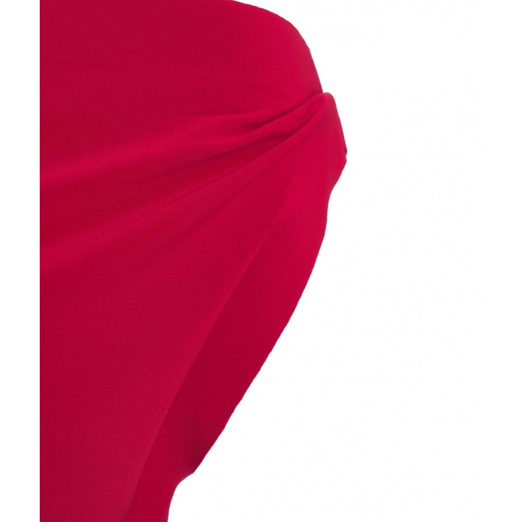 Top drappeggiato rosso