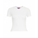 T-shirt a coste bianco