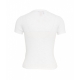 T-shirt a coste bianco