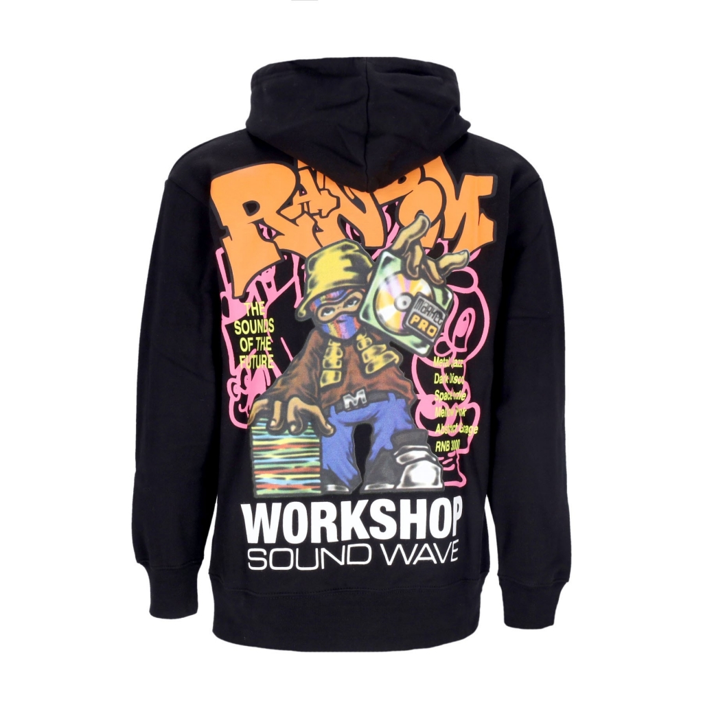 felpa cappuccio uomo soundwave hoodie BLACK