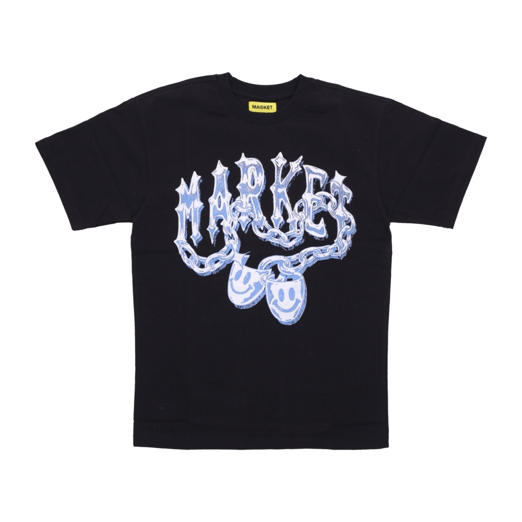 maglietta uomo chain tee x smiley BLACK