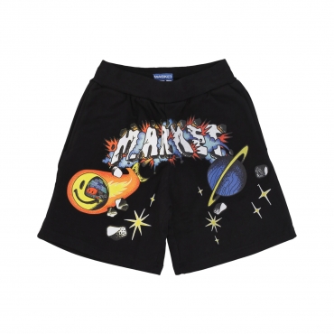 pantalone corto tuta felpato uomo smiley conflicted sweatshorts BLACK