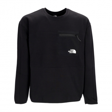 felpa leggera girocollo uomo tech crewneck BLACK