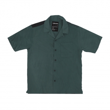 camicia manica corta uomo face woven FOREST GREEN