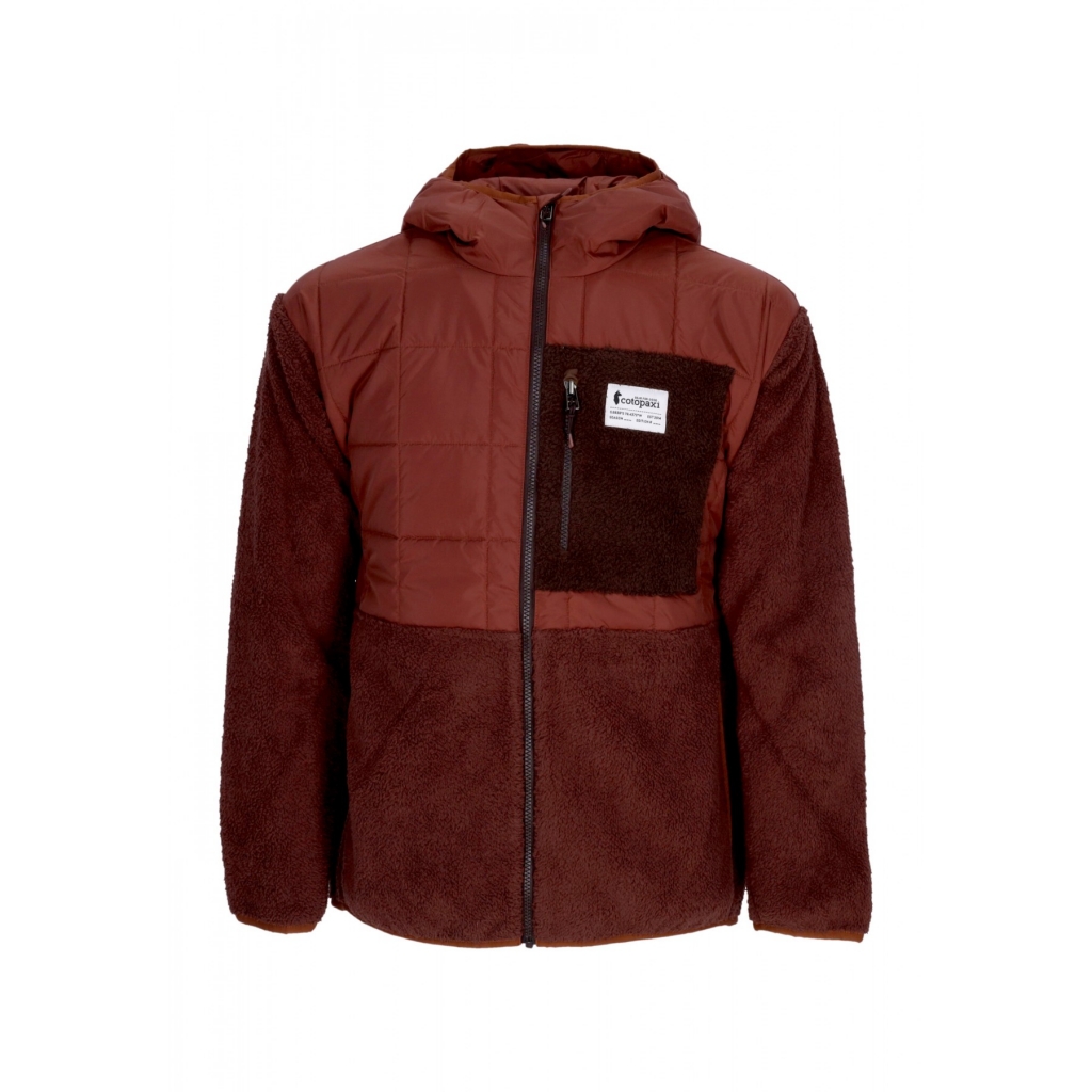 orsetto uomo trico hybrid hooded jacket RUSTY/CHESTNUT