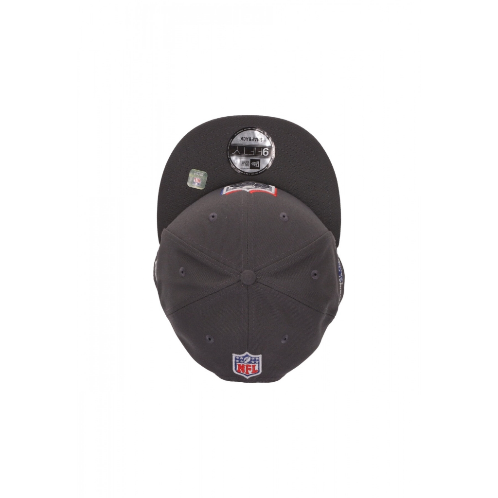 cappellino visiera piatta uomo nfl draft 24 950 logo GRAPHITE