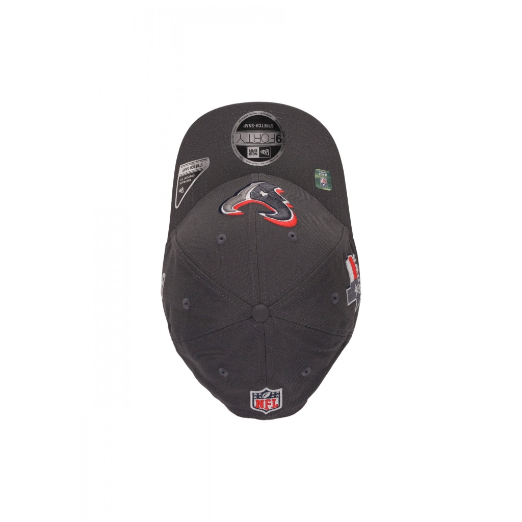 cappellino visiera curva uomo nfl draft 24 940 houtex GRAPHITE