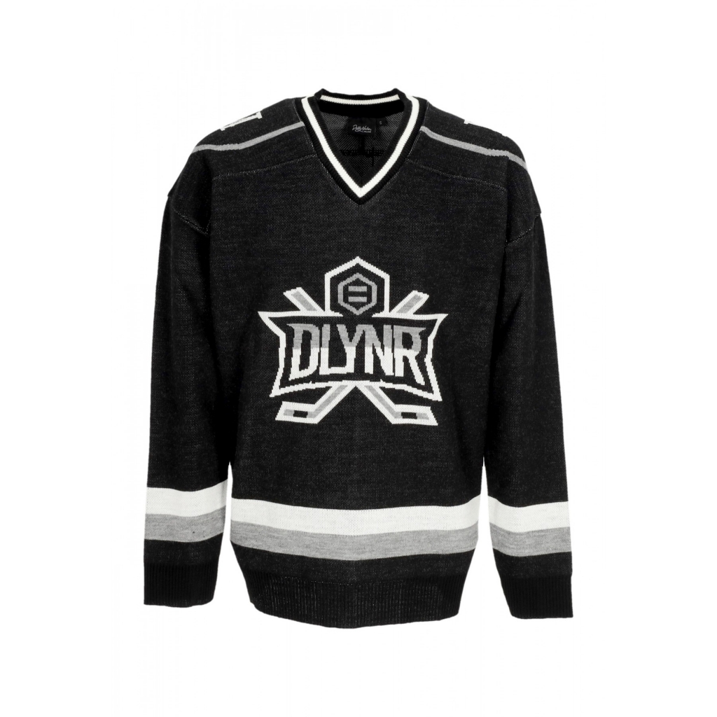 maglione uomo knitted goat hockey sweater BLACK/GREY