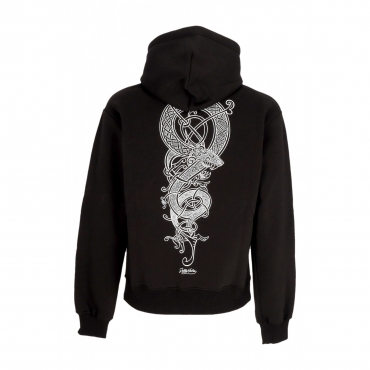 felpa cappuccio uomo dragon knot hoodie BLACK