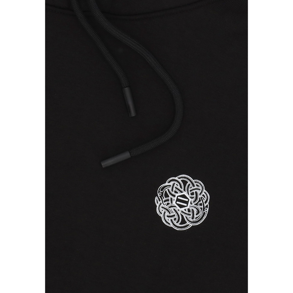 felpa cappuccio uomo dragon knot hoodie BLACK