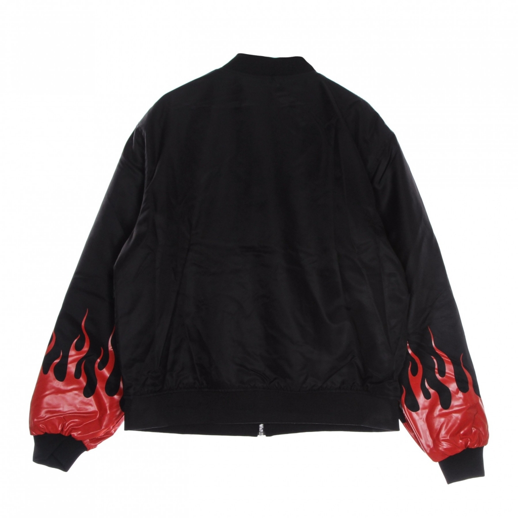 giubbotto bomber uomo red flames bomber BLACK/RED