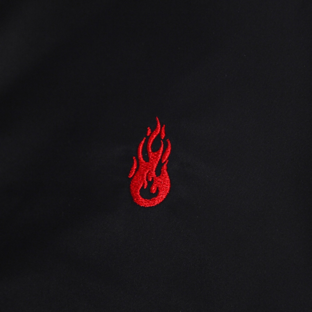 giubbotto bomber uomo red flames bomber BLACK/RED