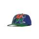 cappellino visiera piatta uomo ncaa big logo deadstock snapback flogat ROYAL/GREEN