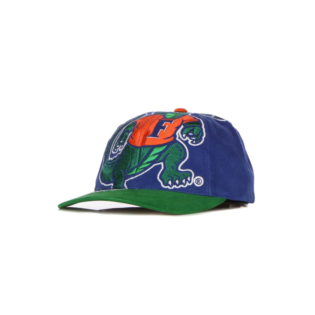 cappellino visiera piatta uomo ncaa big logo deadstock snapback flogat ROYAL/GREEN