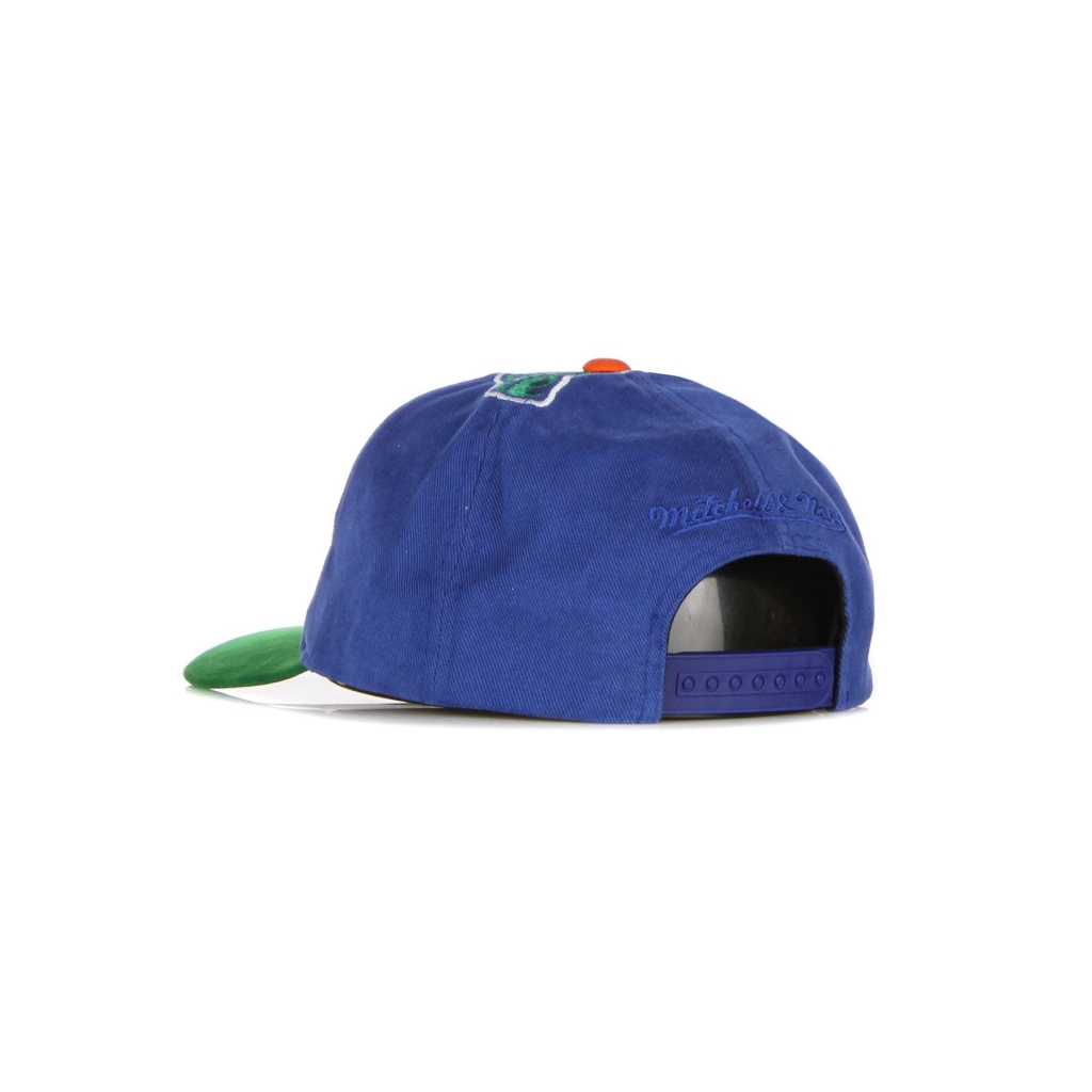 cappellino visiera piatta uomo ncaa big logo deadstock snapback flogat ROYAL/GREEN