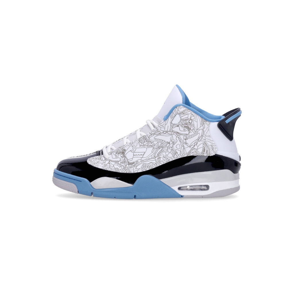 scarpa alta uomo air jordan dub zero WHITE/UNIVERSITY BLUE/BLACK/NEUTRAL GREY