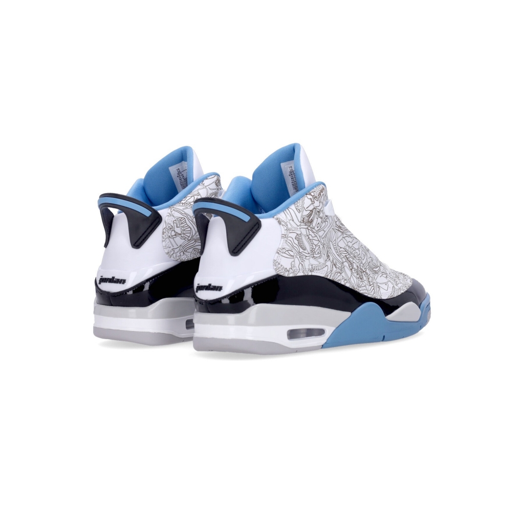 scarpa alta uomo air jordan dub zero WHITE/UNIVERSITY BLUE/BLACK/NEUTRAL GREY