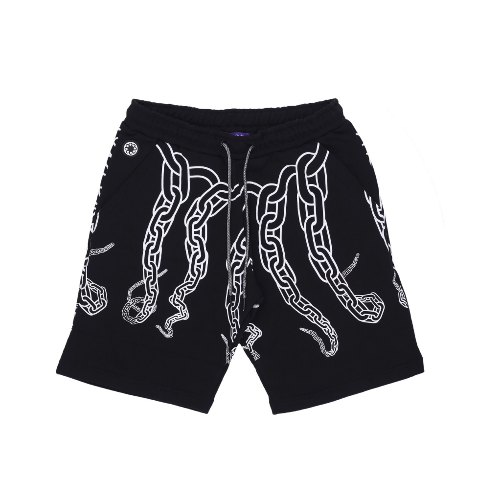 pantalone corto tuta uomo chain sweatshort BLACK