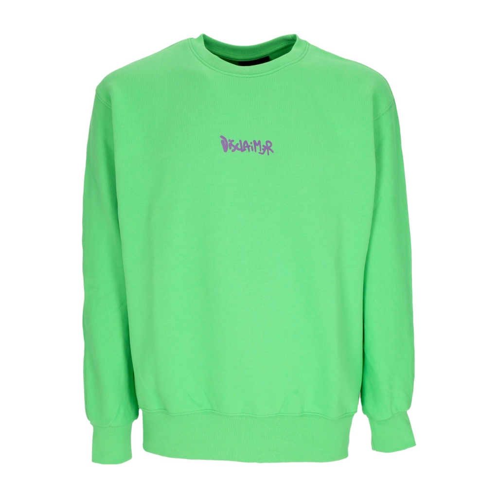 felpa leggera girocollo uomo back logo crewneck LIME/ST PURPLE