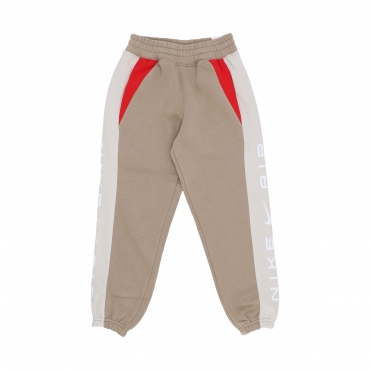 pantalone tuta felpato ragazzo air pant KHAKI/LT OREWOOD BRN/WHITE