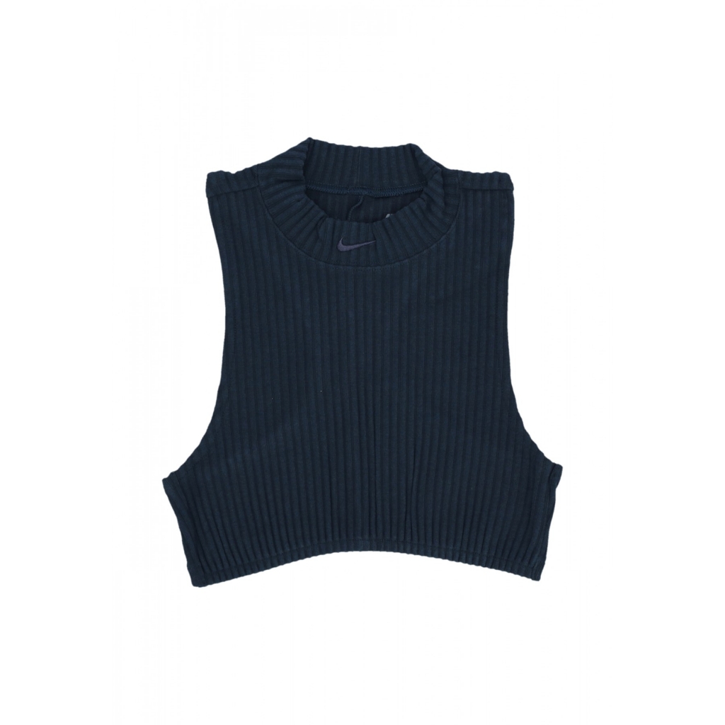 top donna w sportswear chill knit rib crop tank ARMORY NAVY/ARMORY NAVY