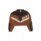 giacca tuta corta donna w sportswear woven jacket VELVET BROWN/LT BRITISH TAN/SAIL