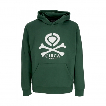 felpa cappuccio uomo bones hoodie BOTTLE GREEN