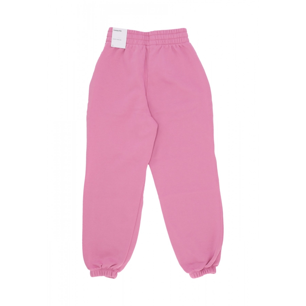 pantalone tuta felpato ragazza sportswear club fleece loose lbr pant MAGIC FLAMINGO/MAGIC FLAMINGO/WHITE