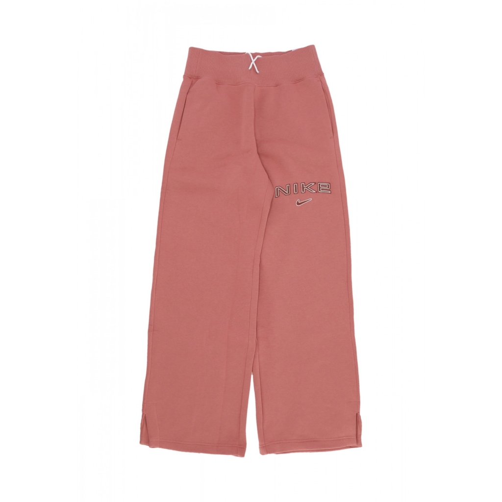 pantalone tuta felpato donna w sportswear phoenix fleece high-rise logo pant CANYON PINK