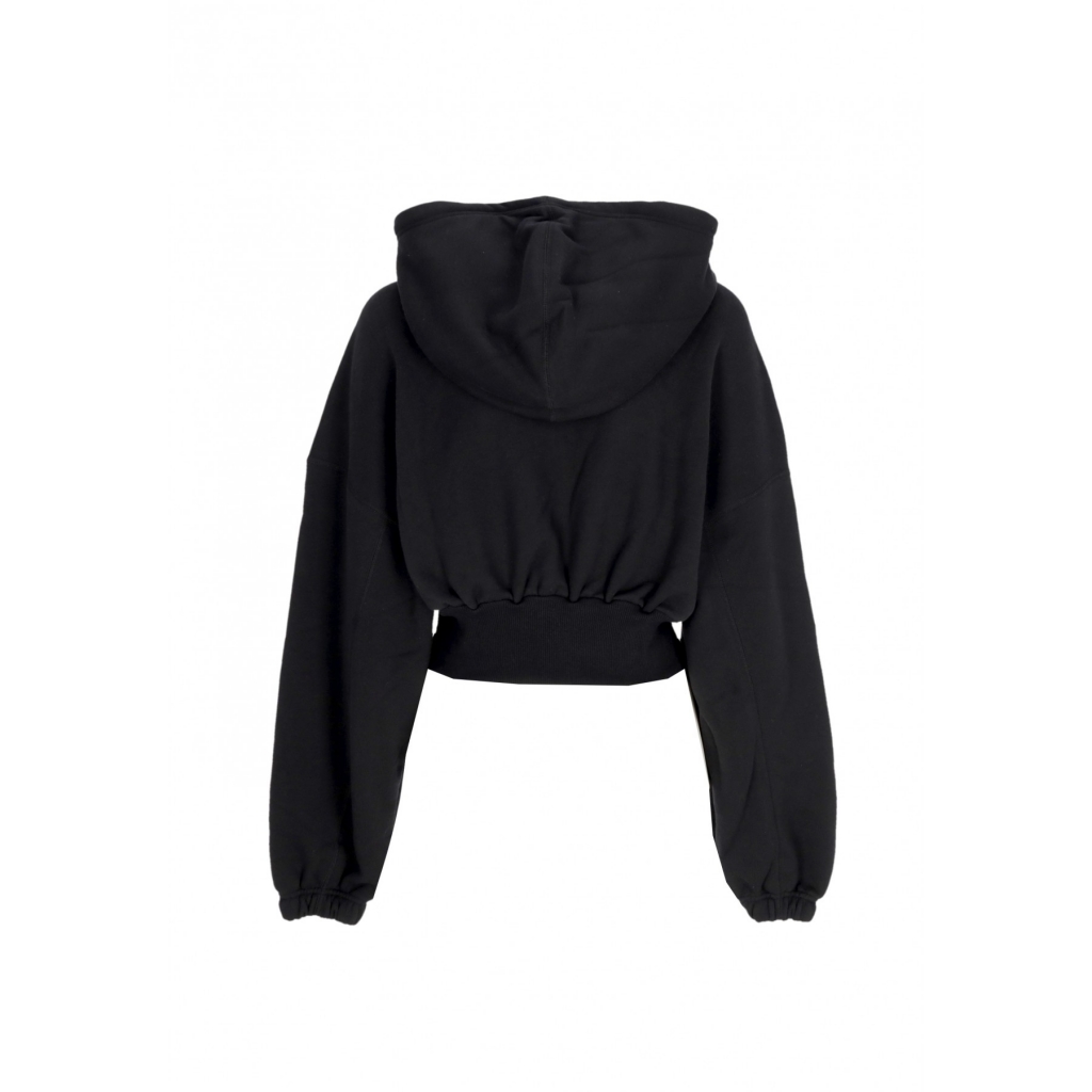 felpa leggera cappuccio corta donna w sportswear oversized fleece dance crop hoodie BLACK/SAIL