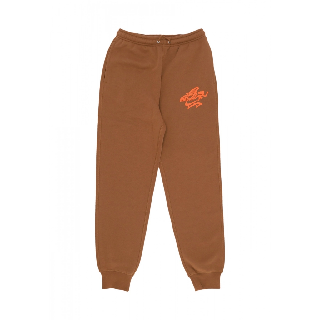 pantalone tuta felpato uomo club nvlty jogger LT BRITISH TAN/SAFETY ORANGE