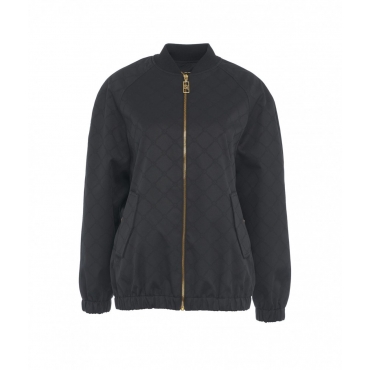 Bomber con monogramma nero